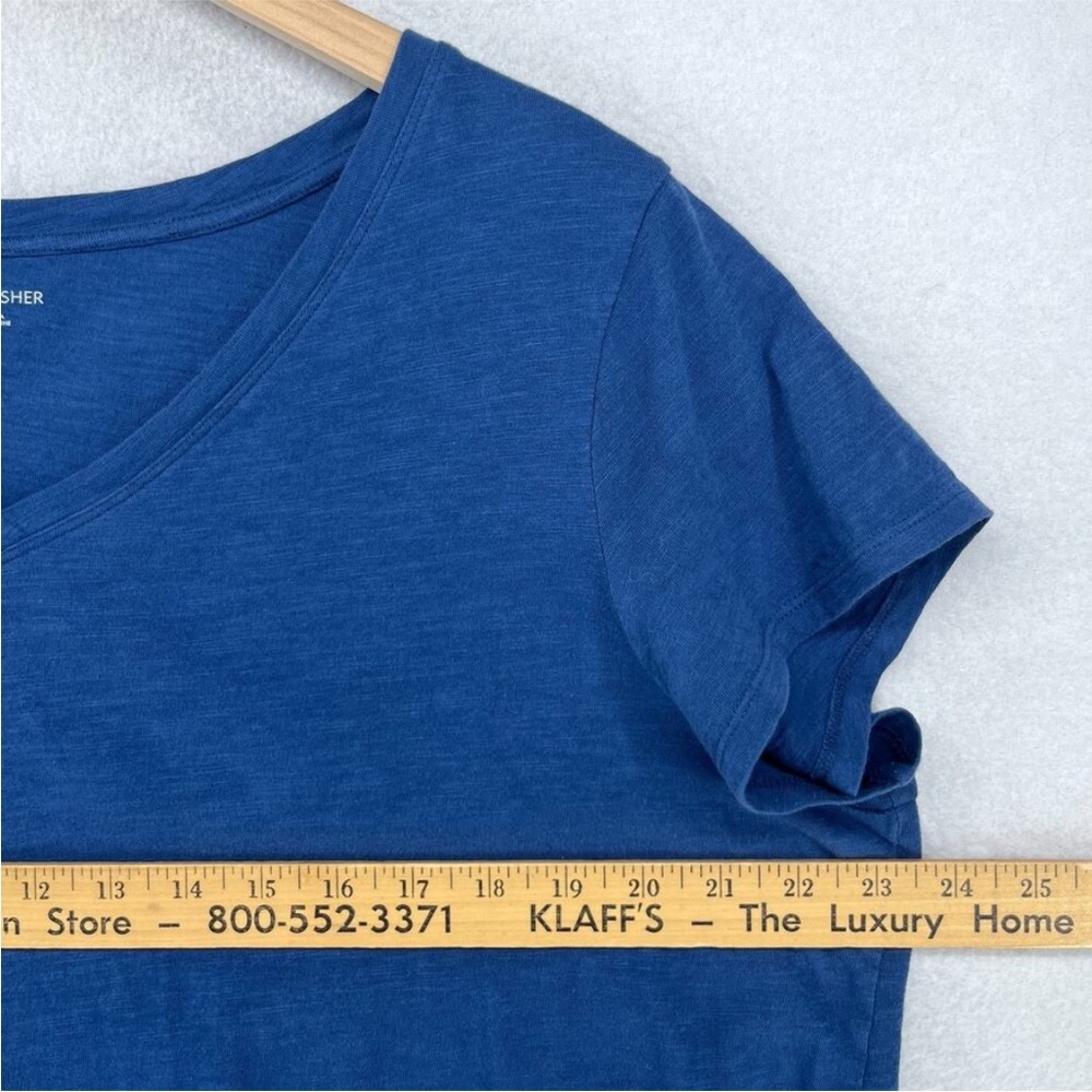 Eileen Fisher Navy Blue V-Neck Short Sleeve Tee XL - Picture 6 of 9